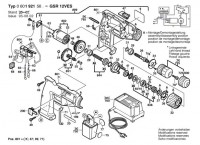 Bosch 0 601 921 560 Gsr 12 Ves Cordless Screw Driver 12 V / Eu Spare Parts